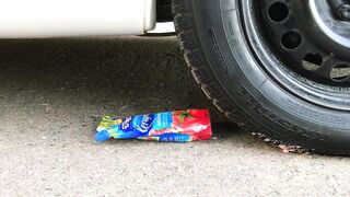 EXPERIMENT CAR vs COCA COLA with BALLOONS - Crushing Crunchy & Soft Things by Car!