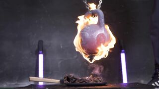 EXPERIMENT Glowing 1100 degree KETTLEBELL vs MEAT