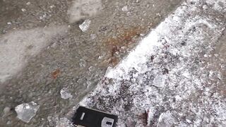 EXPERIMENT: GIANT BLOCK OF ICE VS WORLD'S TOP INDESTRUCTIBLE PHONE