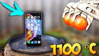 EXPERIMENT: iPHONE X MAX VS 3 GLOWING 1100 DEGREE BALLS!