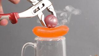 EXPERIMENT Glowing 1000 degree Metal Ball vs Soap!