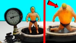 STRETCH ARMSTRONG IN VACUUM CHAMBER! THE BIG REVEAL!