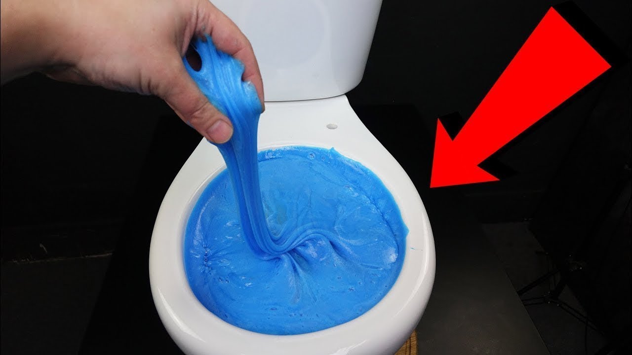 Will It Flush Blue Glitter Slime