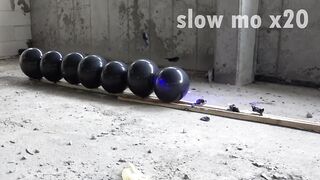 10000 mW Power Laser vs 10 Balloons in a Row!!!