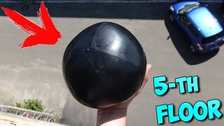 Huge 5kg kinetic sand stress ball 5th floor drop test!