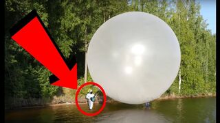I Bought a Big House Like Weather Balloon!!! How to inflate it with a Leaf Blower!?!