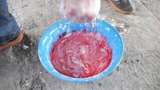 EXPERIMENT Oobleck Stress Ball vs Air Rifle! How strong is non newtonian fluid?