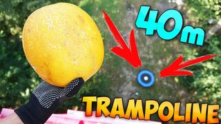 130 FEET TOWER!!! WHAT IF YOU DROP A WATERMELON ON A TRAMPOLINE FROM SUCH HEIGHT?!?