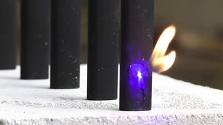 FIRE EXPERIMENT: Lighters VS. Power Laser