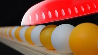 EXPERIMENT Glowing 1000 degree KNIFE VS 100 layers of balls Ping Pong