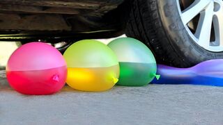 EXPERIMENT: Car vs Coca Cola, Pepsi, Fanta, Water Balloons | Crushing Crunchy & Soft Things by Car!