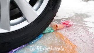Crushing Crunchy & Soft Things by Car! Experiment: Car vs Rainbow Toothpaste
