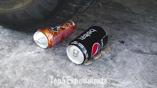 Crushing Crunchy & Soft Things by Car! EXPERIMENT: Car vs Jelly & Coca Cola, Fanta, Mirinda