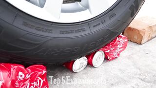 Crushing Crunchy & Soft Things by Car! EXPERIMENT: Car vs Coca Cola, Pepsi, Slime, Car Toys