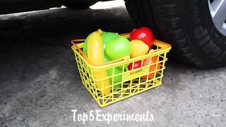 Crushing Crunchy & Soft Things by Car! EXPERIMENT: Car vs Baby Pig, Coca Cola, Slime & Balloons