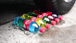 Crushing Crunchy & Soft Things by Car! EXPERIMENT: Car vs Coca Cola, Pepsi, Fanta, Mirinda, Sprite