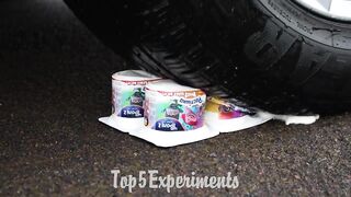Crushing Crunchy & Soft Things by Car! EXPERIMENT: Car vs M&M Candy Ball