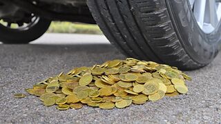 Crushing Crunchy & Soft Things by Car! EXPERIMENT: CAR VS COINS