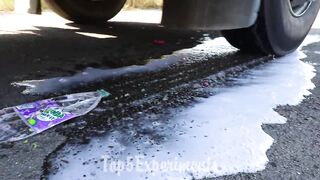 Crushing Crunchy & Soft Things by Truck! EXPERIMENT: Truck vs Coca Cola, Fanta, Mirinda Balloons