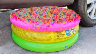 Crushing Crunchy & Soft Things by Car! EXPERIMENT: Car vs Orbeez in Pool