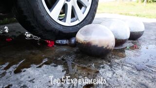 EXPERIMENT: Car vs Coca Cola & Orbeez in Balloons | Crushing Crunchy & Soft Things by Car!