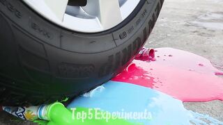 Experiment: Car vs Coca Cola, Fanta, Mirinda Balloons | Crushing Crunchy & Soft Things by Car!