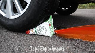 Experiment: Car vs Water Balloons | Crushing Crunchy & Soft Things by Car!