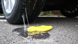 Crushing Crunchy & Soft Things by Car! EXPERIMENT: Car vs Cake