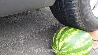 Crushing Crunchy & Soft Things by Car! Experiment: Car vs Watermelon