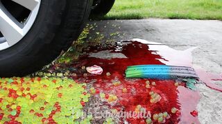 EXPERIMENT: Car vs Floral Foam and Orbeez in Balloons | Crushing Crunchy & Soft Things by Car!