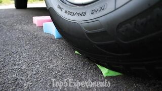 EXPERIMENT: Floral Foam and Orbeez in Balloons vs Car | Crushing Crunchy & Soft Things by Car!