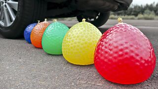 Experiment: Car vs Colored Orbeez in Balloons | Crushing Crunchy & Soft Things by Car!