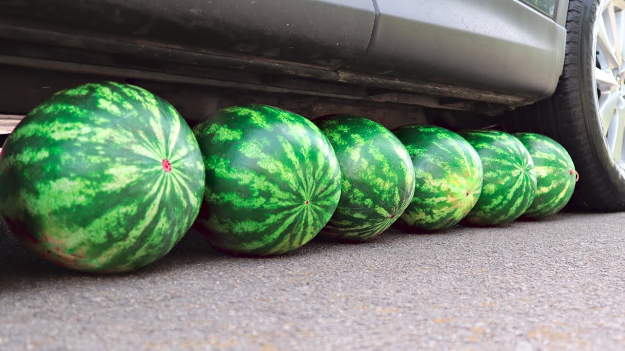 Experiment Car vs 10 WATERMELON