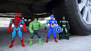 Experiment: Car vs Avengers Superheroes 