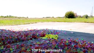 Experiment Car vs Orbeez in a Pool | Crushing Crunchy & Soft Things by Car!