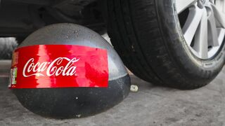 EXPERIMENT: Car vs Coca Cola with Balloon. Crushing Crunchy & Soft Things by Car