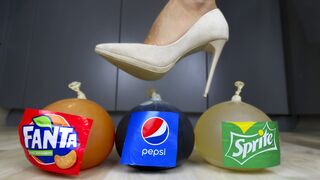 Crushing Crunchy & Soft Things by Shoes. EXPERIMENT: Shoes vs Jelly with Pepsi, Sprite, Fanta