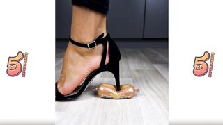 Crushing Crunchy & Soft Things by Shoes. Experiment: Women Shoes vs Eggs