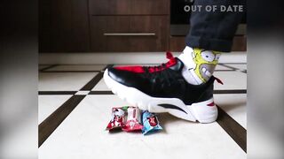 Crushing Crunchy & Soft Things by Sneakers. Experiment: Shoes vs Slime