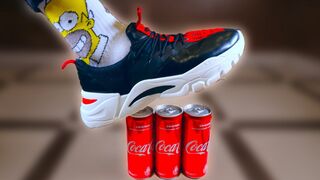 Experiment Sneaker vs Coca Cola & antistress toys. Crushing Crunchy & Soft Things by Sneakers