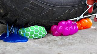 Experiment: Car vs Slime Antistress Toys. Crushing Crunchy & Soft Things by Car!