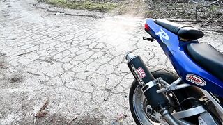 EXPERIMENT M&M IN 100°C MOTORCYCLE EXHAUST