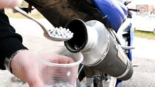 EXPERIMENT METAL AIRSOFT BBs in MOTORCYCLE EXHAUST