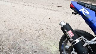 EXPERIMENT 1000 AIRSOFT BBs in MOTORCYCLE EXHAUST