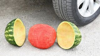 EXPERIMENT CAR vs SKIN WATERMELON Crushing Crunchy & Soft Things by Car