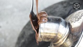 EXPERIMENT NUTELLA IN MOTORCYCLE EXHAUST