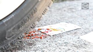 EXPERIMENT Car vs 1000 BOTTLE CAPS Crushing Crunchy & Soft Things by Car