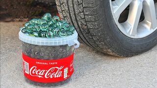 EXPERIMENT Car vs 1000 Marbles & Coca Cola Crushing Crunchy & Soft Things by Car