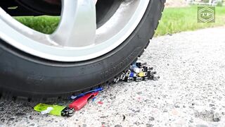 EXPERIMENT Car vs MARBLES CUBE Crushing Crunchy & Soft Things by Car