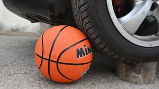 EXPERIMENT Car vs Basketball ball Crushing Crunchy & Soft Things by Car